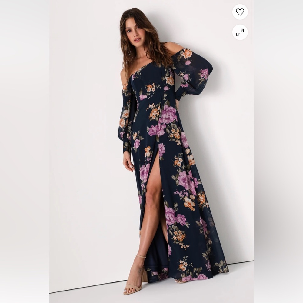 Lulu's Off Shoulder Maxi Dress